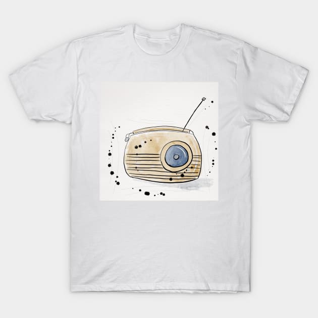 Listen to the radio T-Shirt by Flaxenart